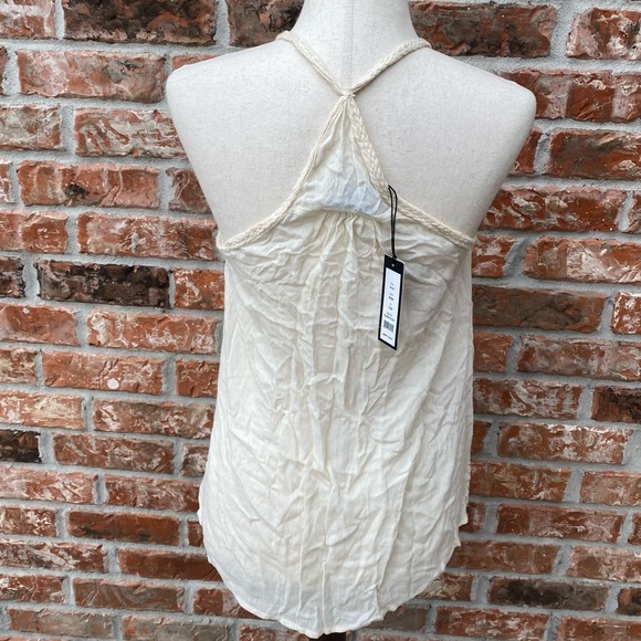Romeo & Juliet Couture braided strap cream tank top / S / New With Tags - Picture 8 of 16